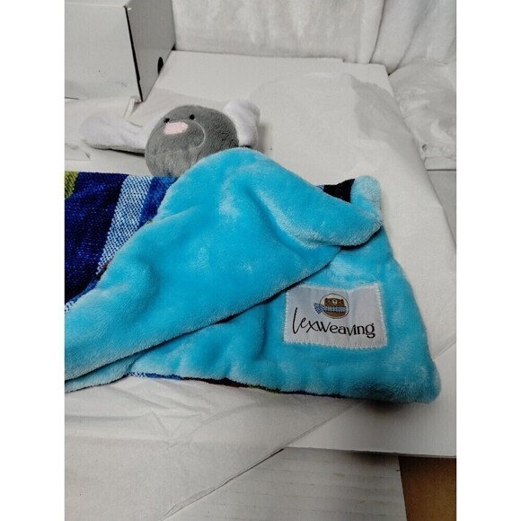 Lex Weaving Grey Bunny with White Floppy Ears Multi Colored Soft Plush Lovey… - Picture 11 of 12